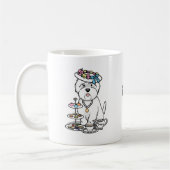 Tea Party Westie - West Highland White Terrier Kaffeetasse (Links)