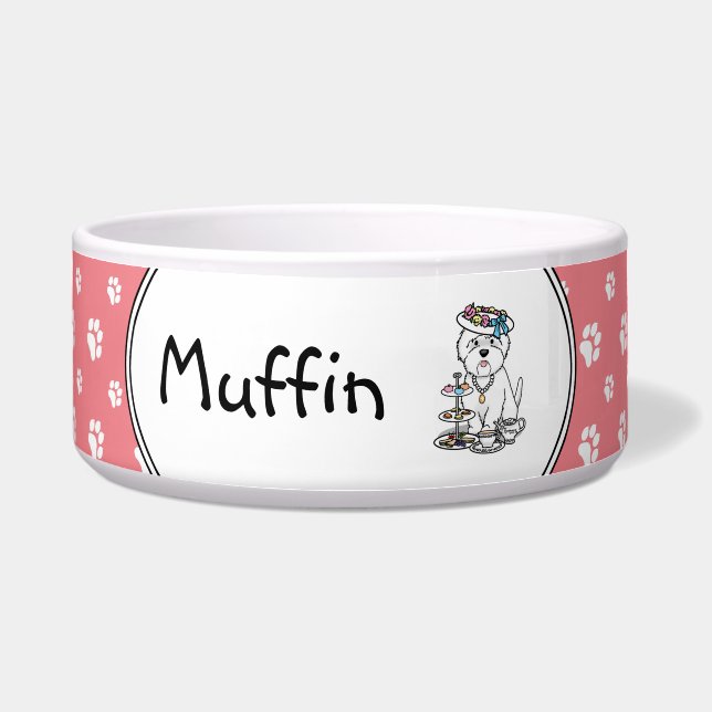 Tea Party Westie - West Highland White Terrier Napf (Vorderseite)