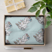 Tea Party Westie - West Highland White Terrier Seidenpapier (Geschenk)