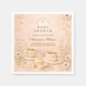 Tea Party With Mom-to-Be Baby Shower Serviette (Vorderseite)