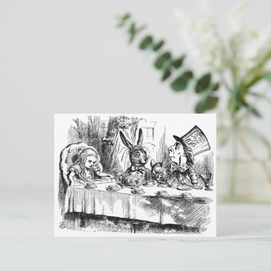 Tea Partys & Madness Postkarte (Stehend Vorderseite)