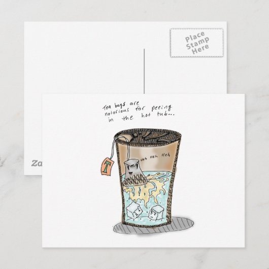 Tea Pee Postkarte (Vorne/Hinten)
