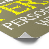 Tea Person Personing Funny Poster Sign (Ecke)