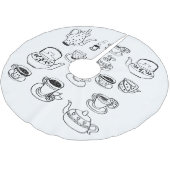 Tea Polyester Weihnachtsbaumdecke (Schrägansicht)