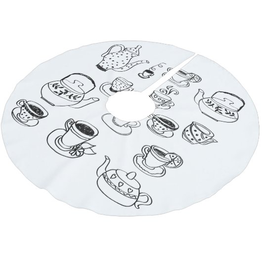 Tea Polyester Weihnachtsbaumdecke (Schrägansicht)