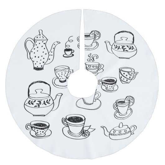 Tea Polyester Weihnachtsbaumdecke (Vorderseite)