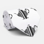 TEA POT BAR CODE Teapot Barcode Muster Krawatte (Gerollt)