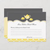 Tea Pot Brautparty Advance Card Hinweiskarte (Vorne/Hinten)