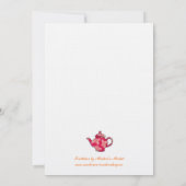 Tea Pot Bridal Dusche Einladung (Rückseite)