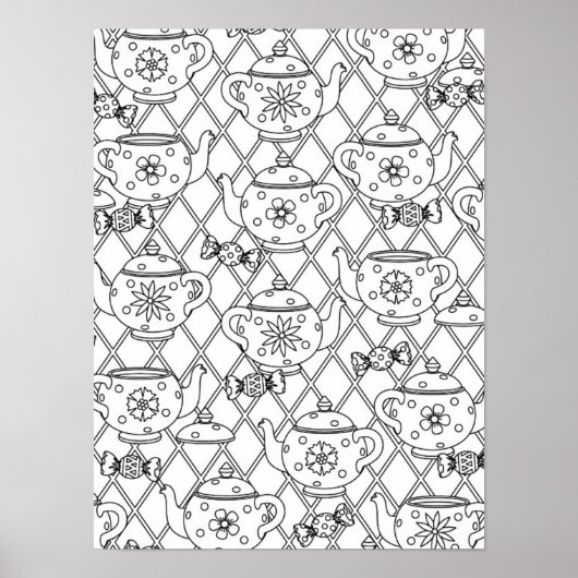 Tea Pot Doodle 2 Poster (Vorne)