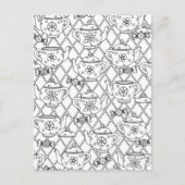 Tea Pot Doodle Postkarte (Vorderseite)