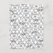 Tea Pot Doodle Postkarte (Vorderseite)