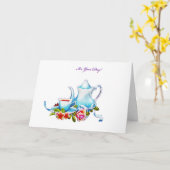 Tea Pot mit Tea Mother Day Karte (Gelbe Blume)