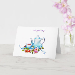 Tea Pot mit Tea Mother Day Karte