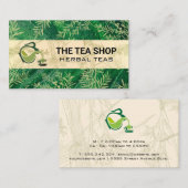 Tea Pot Pour | Tea-Blätter Visitenkarte (Vorne/Hinten)
