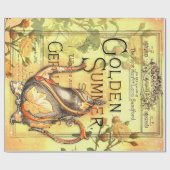 Tea Pot Rose Garden Ephemera Geschenkpapier (Flach)