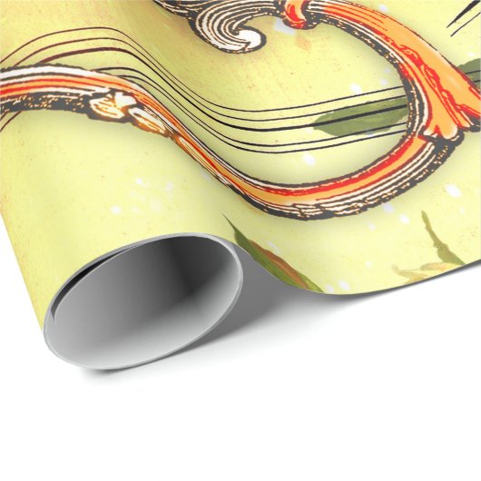 Tea Pot Rose Garden Ephemera Geschenkpapier (Rolleneckpunkt)