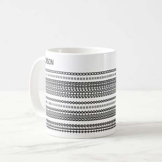 Tea Preference Hidden Message Name 102B Modern Kaffeetasse (Vorderseite Links)