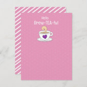 Tea Puns and Quotes Tea Gastgeschenk Postkarte (Vorne/Hinten)