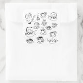 Tea Quadratischer Aufkleber (Tasche)
