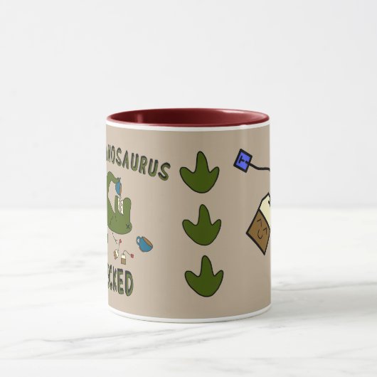 Tea-ranosaurus Wrecked Tasse (Zentrum)