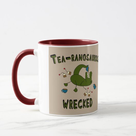 Tea-ranosaurus Wrecked Tasse (Links)