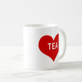 TEA Red Liebe Heart Kaffeetasse (VorderseiteRechts)