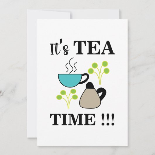 Tea Retro Tea Party Einladung (Vorderseite)