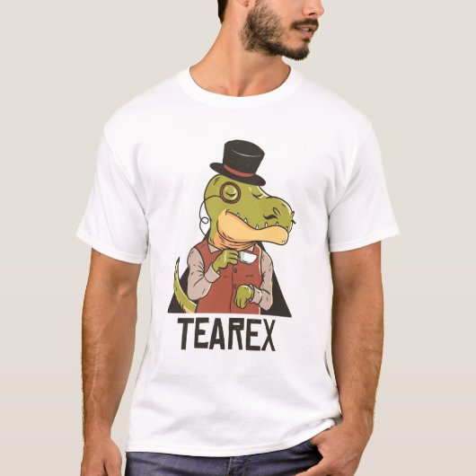 Tea Rex - Diese T-Rex Dinosaurier-Lieben trinken T T-Shirt (Vorderseite)