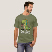 Tea-Rex Dinosaur Drinking Tee Spaß (Vorne ganz)