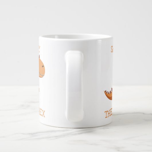 Tea-Rex Dinosaur Personalized Name Giant Tea Mug Jumbo-Tasse (Rückseite)