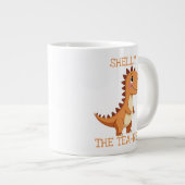 Tea-Rex Dinosaur Personalized Name Giant Tea Mug Jumbo-Tasse (Vorderseite Rechts)