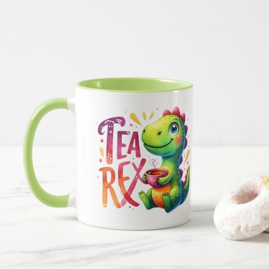 Tea Rex Dinosaur Tasse (Mit Donut)