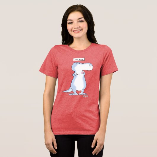 TEA REX Dinosaurier von Boynton Tri-Blend Shirt (Vorderseite voll)