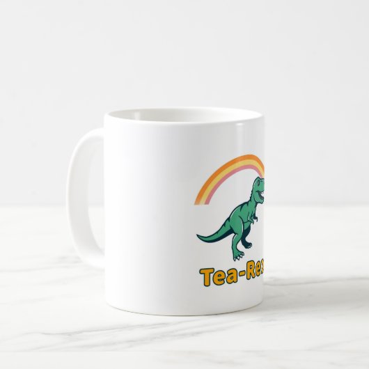 Tea-Rex Funny Tyrannosaurus Kaffeetasse (Vorderseite Links)
