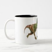 Tea Rex lustiges T-Rex-Tasse-Design Zweifarbige Tasse (Links)