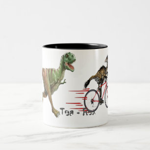 Tea Rex lustiges T-Rex-Tasse-Design Zweifarbige Tasse