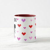Tea-Rex mit Pixel Herzen Tasse (Zentrum)