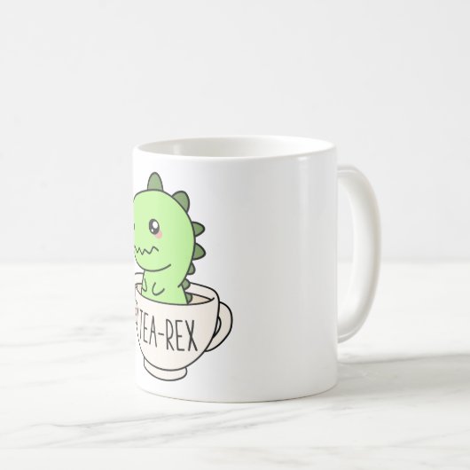 Tea-Rex Niedlich T-Rex Dinosaur Kawaii Funny Dino  Kaffeetasse (VorderseiteRechts)