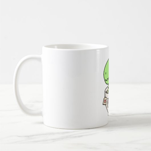 Tea-Rex Niedlich T-Rex Dinosaur Kawaii Funny Dino  Kaffeetasse (Links)