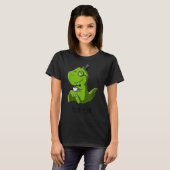 Tea Rex T-Rex Dinosaurier Dino Kaffee Hot Drink Co T-Shirt (Vorne ganz)