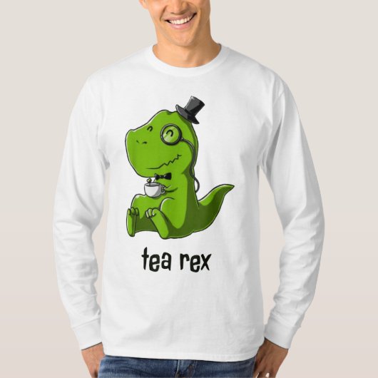 Tea Rex T-Rex Dinosaurier Dino Kaffee Hot Drink Co T-Shirt (Vorderseite)