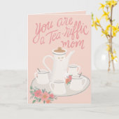Tea-riffic Mama Mother's Day Tee Set Design Karte (Gelbe Blume)