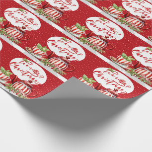 Tea-Riffic Weihnachten Rot und Weiß Polka Dot Geschenkpapier