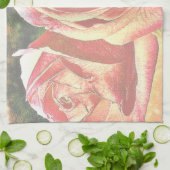 Tea Rose aus dem Garten Handtuch (Gefaltet)