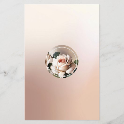 Tea Rose Brautparty Bingo Game (Rückseite)