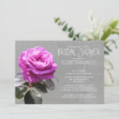 Tea Rose Bridal Dusche Einladungen (Stehend Vorderseite)
