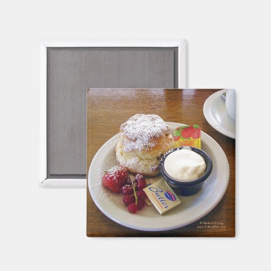 Tea & Scones Magnet (Vorderseite/Rückseite)