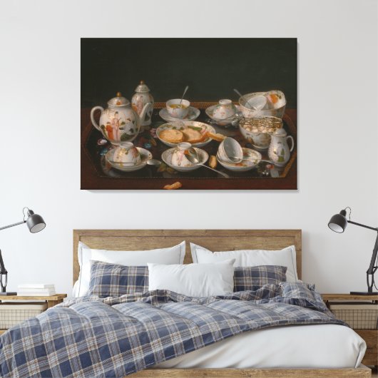 Tea-Set Leinwanddruck (Insitu (Schlafzimmer))