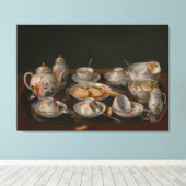 Tea-Set Leinwanddruck (Insitu (Holzboden))